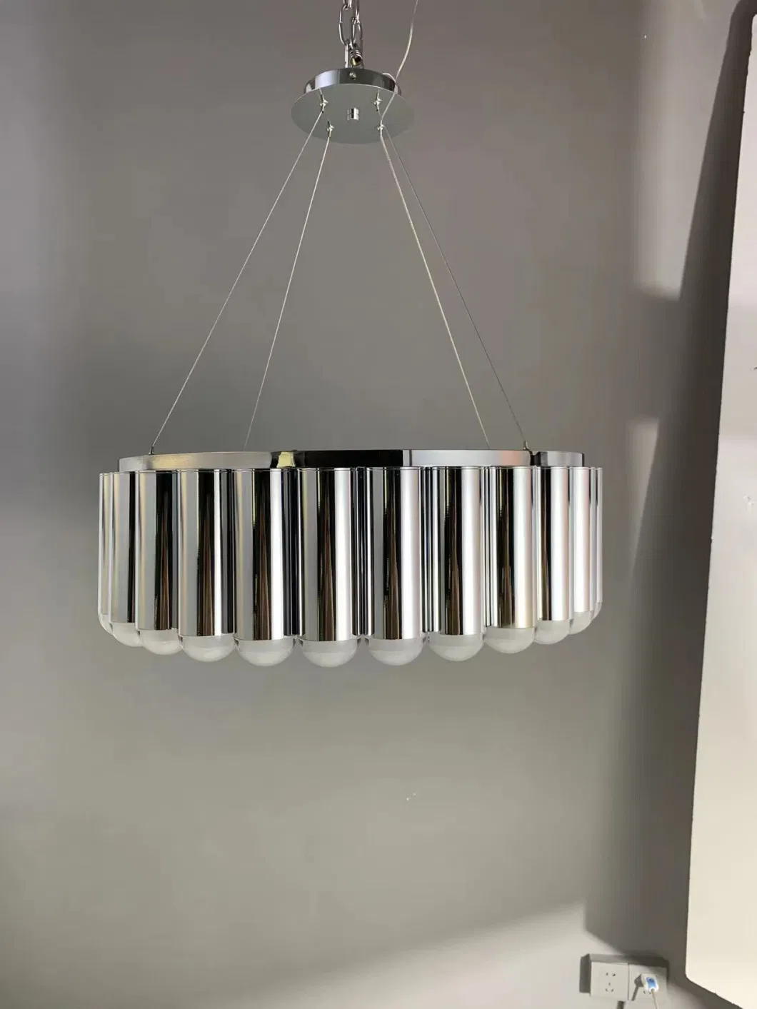 Lee Broom Carousel Aluminium Pipe Round Acrylic Shade Indoor Lighting Pendant Lamp