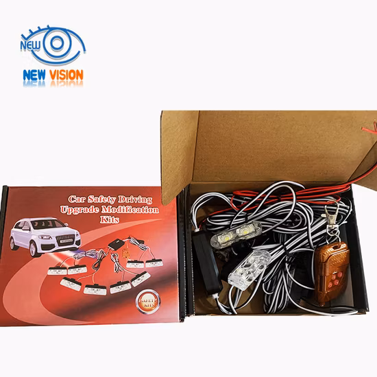 Luz de advertencia de Flash de emergencia para parrilla delantera de coche, luz LED para coche, 16LED