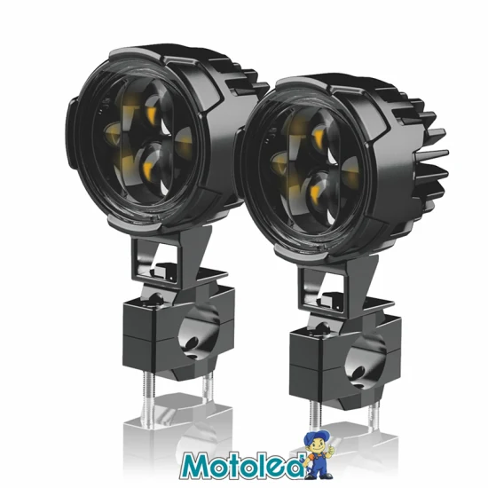 Motoled 6500K Alta visibilidad 12000lm IP67 2.75 pulgadas Motocicleta Auto Coche LED Niebla Externo Auxiliar Luz alta y baja Foco de luz de trabajo para correr durante el día