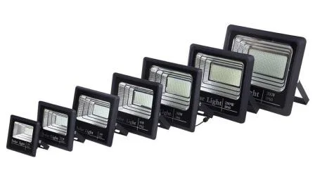 Luz solar LED 25W 50W 80W Lámparas Sensor Alumbrado público Bombillas para césped y jardín Lámpara de ahorro de energía Inundación Iluminación exterior Reflector Sistema de energía Controlador de luz