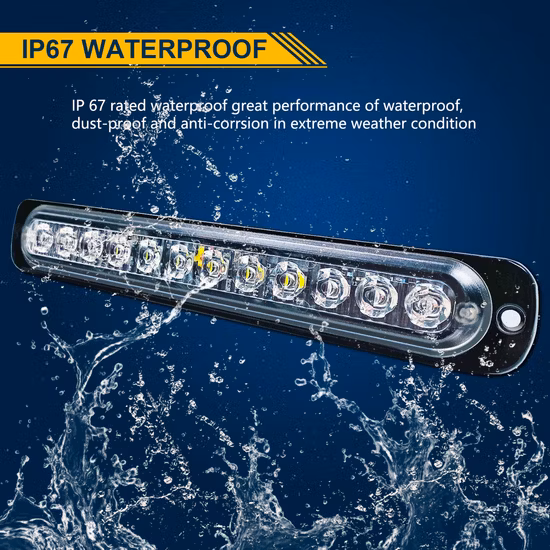 Controlador de alta calidad Parrilla del automóvil Superficie Flash Luces estroboscópicas Flash 6 LED Advertencia de emergencia Cubierta Parrilla Luz de posición lateral del automóvil Otras luces del automóvil